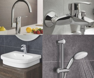 Набор смесителей Grohe Eurosmart для ванны и кухни (4 в 1)
