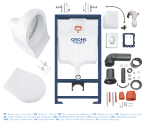 Набор Grohe Solido Perfect 4 в 1 – инсталяция с подвесным унитазом в комплекте с сидением