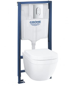 GROHE Комплект Euro Ceramic, інсталяційна сист. з підв. унітазом з клав. Arena Cosmopolit.