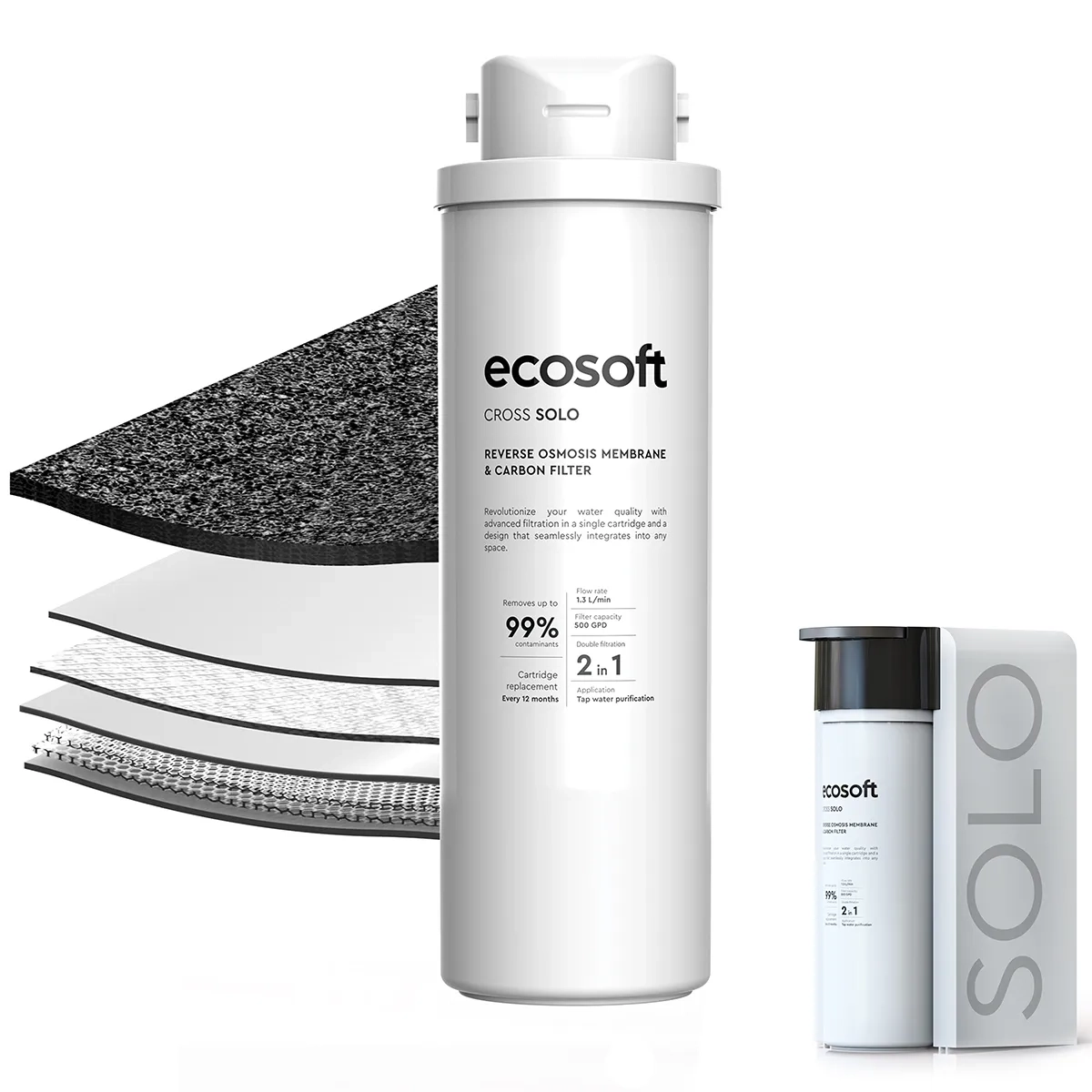 Фільтр зворотного осмосу Ecosoft CROSS Solo 39415
