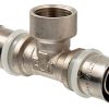 Valtec пресс-фитинг – тройник с переходом на внутреннюю резьбу