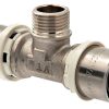 Valtec пресс-фитинг – тройник с переходом на наружную резьбу